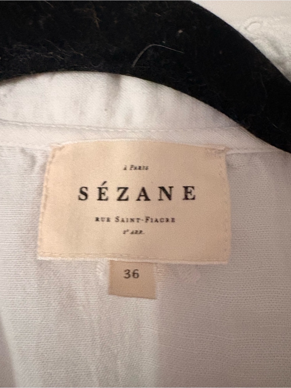 Sezane White Eyelet Cotton-Linen Top